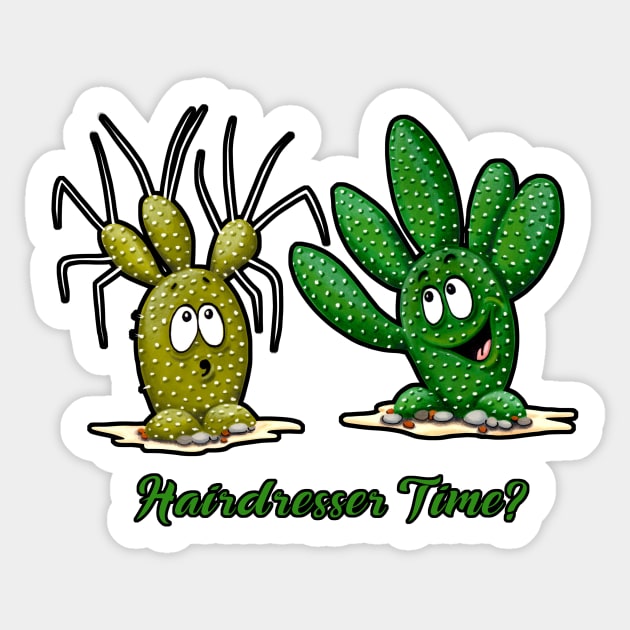 Hairdresser Time? Cactus Fun (Warm Sand background) Sticker by Colette